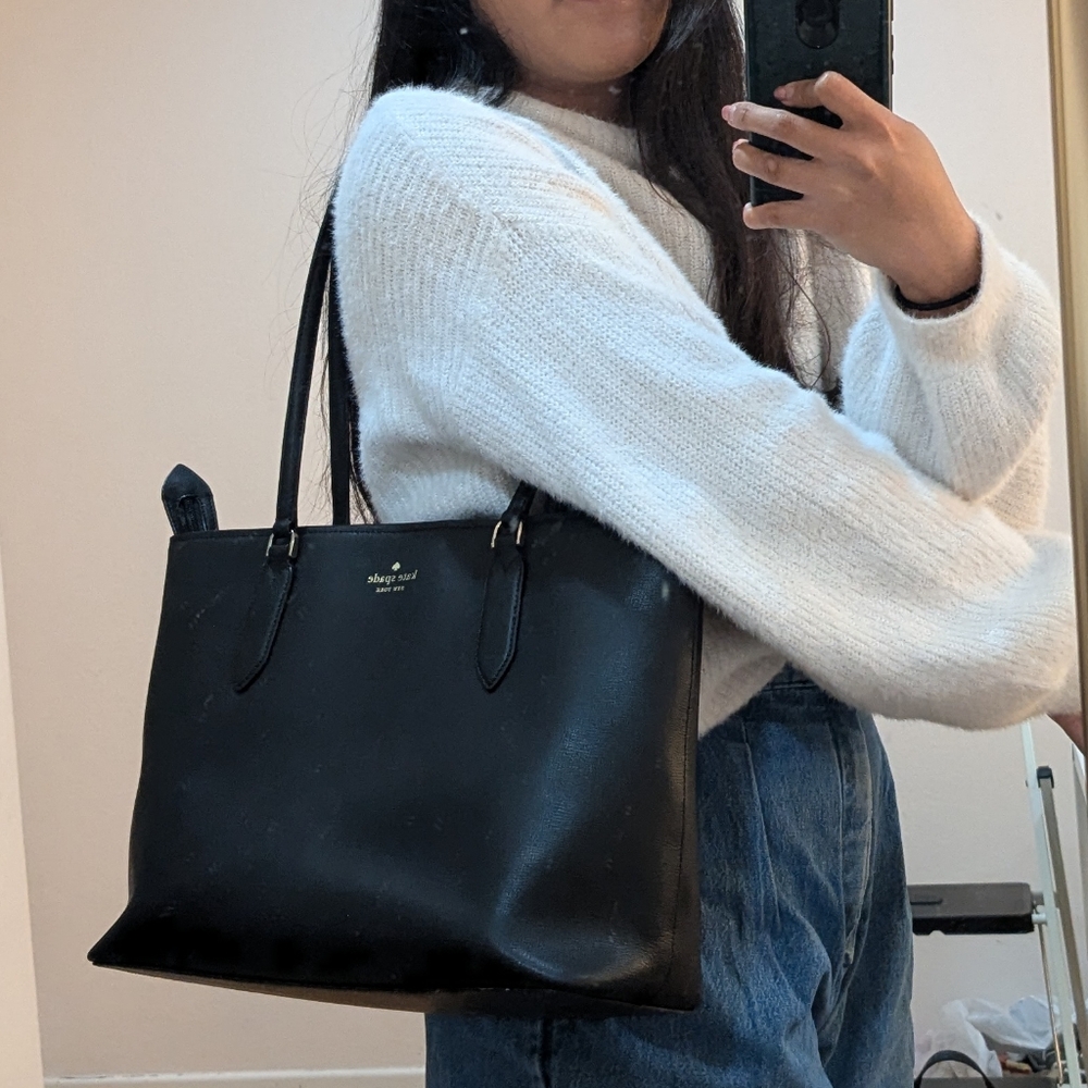 Kate Spade Large Harper Tote Bag Purse in Black